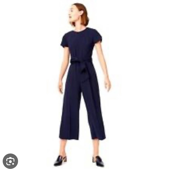Club Monaco crepe navy jumpsuit - Picture 2 of 10